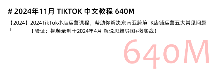 图片[6]-TikTok教程！海外抖音开店 TikTok国际版营销跨境电商课程-秦汉网创