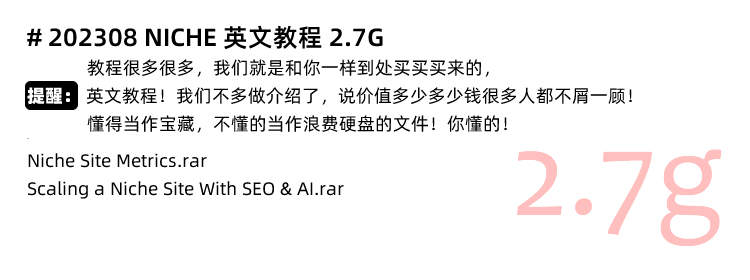 图片[8]-Niche教程，利基市场教程，外贸利基产品选品开发运营营销推广课程-秦汉网创