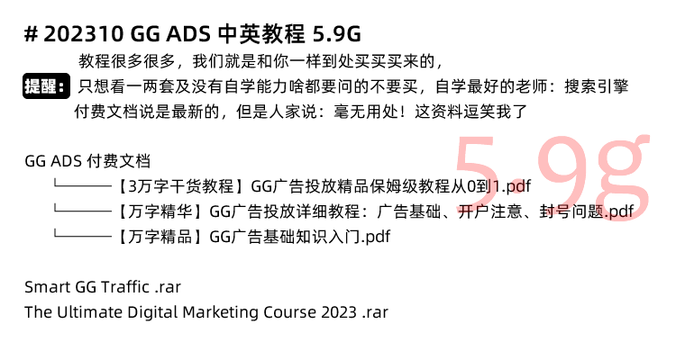 图片[10]-Google Ads教程，GG ADS谷歌海外投放广告付费流量外贸跨境电商推广最新课程-秦汉网创