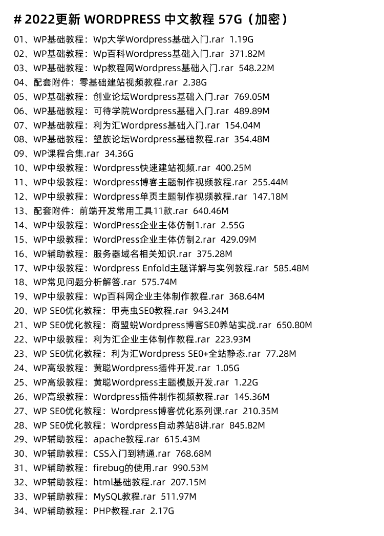 图片[10]-WordPress教程，WP建站主题模板插件仿站二次开发课程-秦汉网创