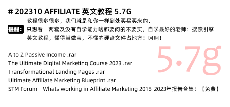 图片[8]-Affiliate Marketing教程！联属网络营销海外广告推广运营培训课程-秦汉网创