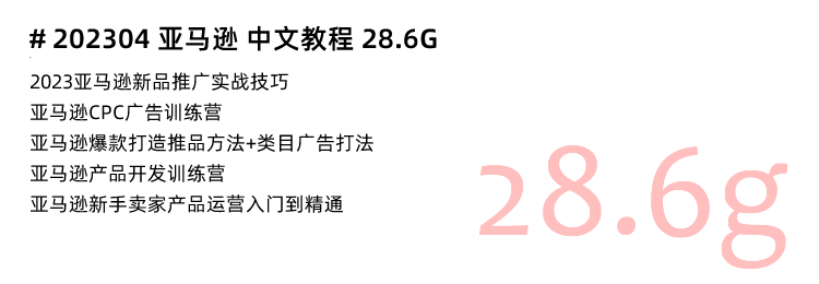 图片[19]-亚马逊运营教程，AMAZON入门开店选品视频广告课程指导培训-秦汉网创