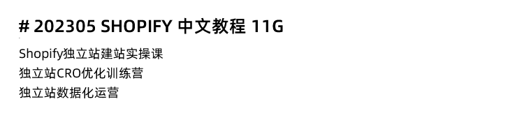 图片[14]-Shopify教程！Shopify外贸自建站开店主题模板运营独立站培训视频课程-秦汉网创