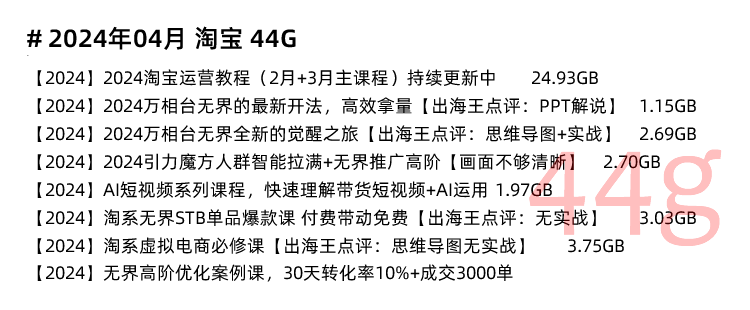图片[11]-淘宝开店教程！淘宝虚拟产品网店免费注册电商运营培训视频课程-秦汉网创