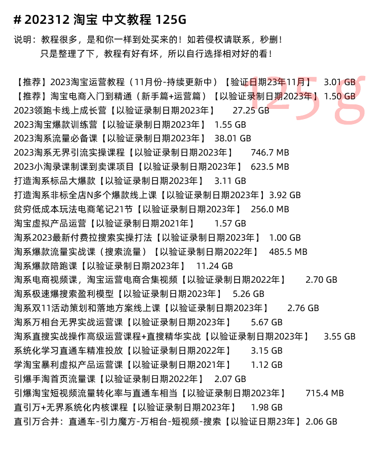 图片[14]-淘宝开店教程！淘宝虚拟产品网店免费注册电商运营培训视频课程-秦汉网创
