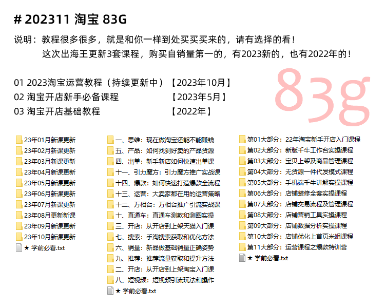 图片[15]-淘宝开店教程！淘宝虚拟产品网店免费注册电商运营培训视频课程-秦汉网创