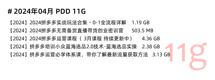 图片[11]-拼多多运营教程！PDD新人店铺装修开店推广无货源课程-秦汉网创