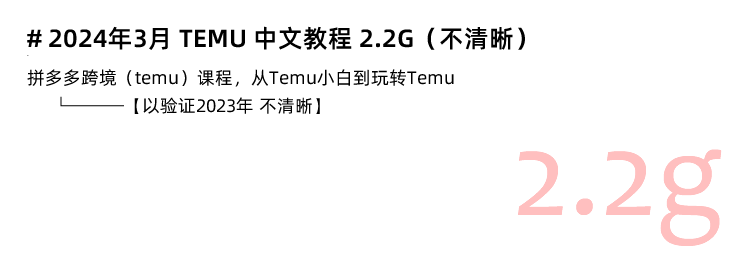 图片[10]-拼多多海外版Temu跨境新手入门电商课程，Temu运营培训视频教程-秦汉网创