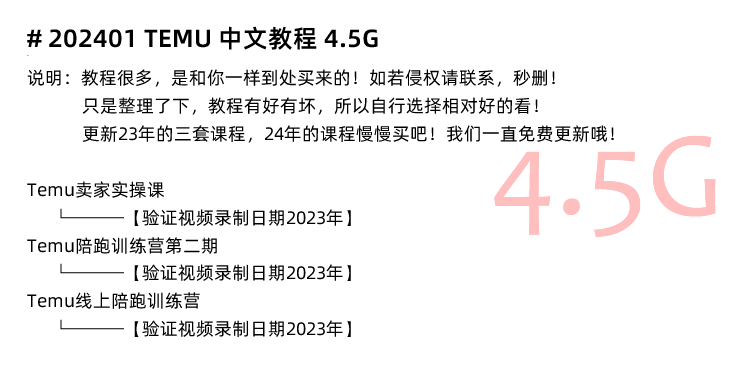图片[12]-拼多多海外版Temu跨境新手入门电商课程，Temu运营培训视频教程-秦汉网创