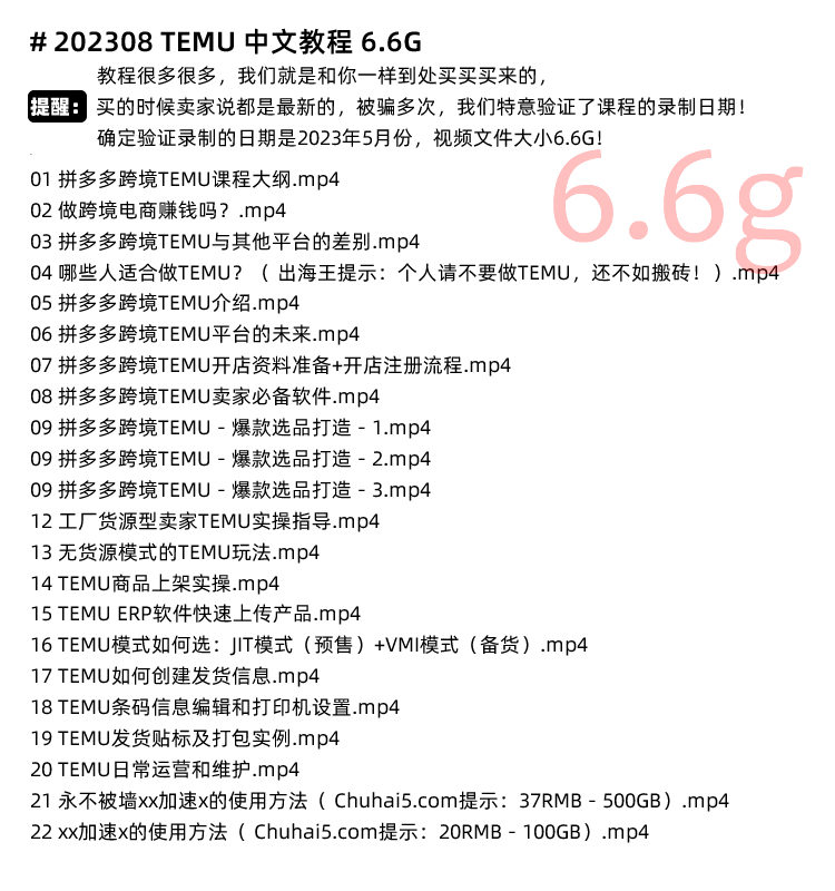 图片[15]-拼多多海外版Temu跨境新手入门电商课程，Temu运营培训视频教程-秦汉网创