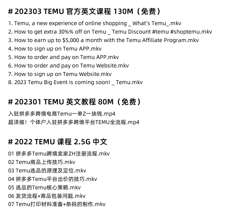 图片[20]-拼多多海外版Temu跨境新手入门电商课程，Temu运营培训视频教程-秦汉网创